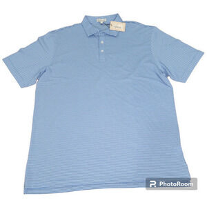 Peter Millar Pilot‎ Mill Halifax Stripe Polo Maritime size XL Golf Office Casual